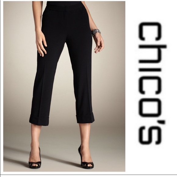 Chicos Wide Leg Cuffed Crops 1 - Picture 5 of 5